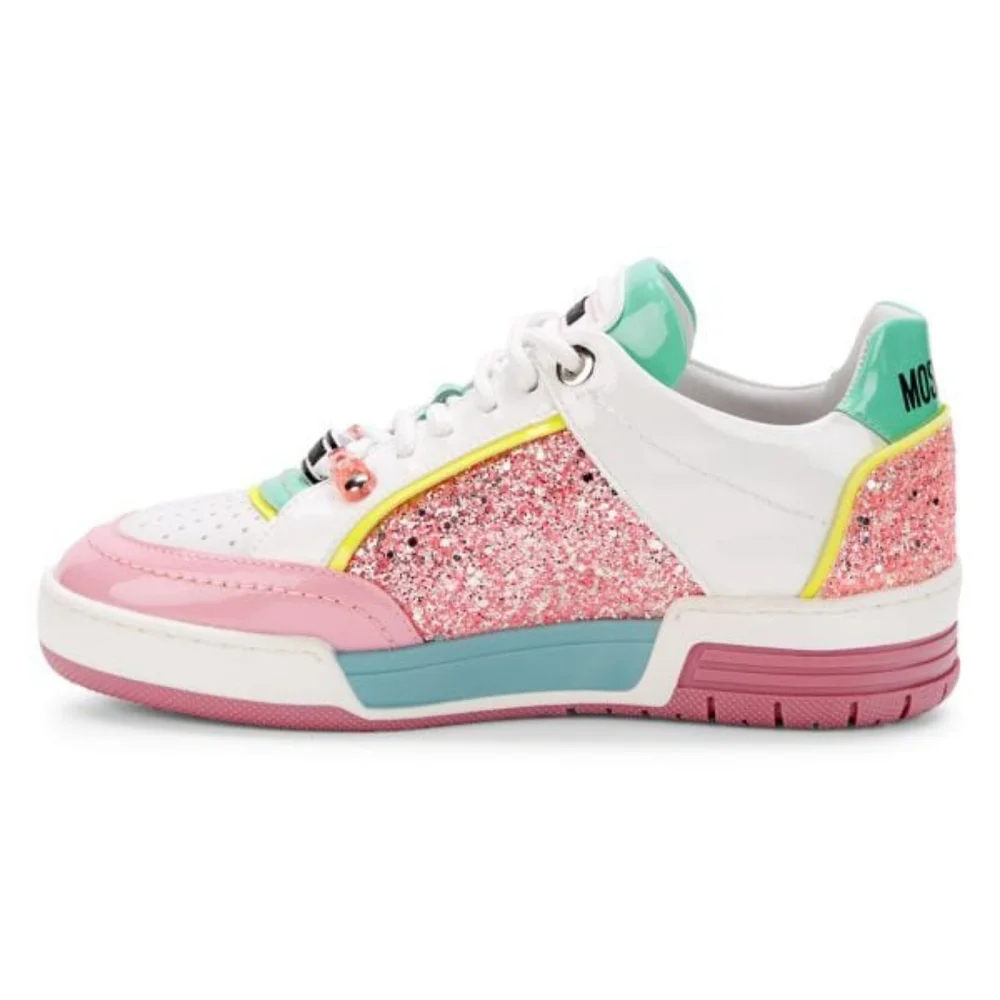 Mochino Couture Glitter Pink Multi women sneakers - Picture 6 of 7
